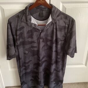 Men’s Burnside Burn Collection Golf Polo Gray Camo Size XL